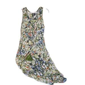Fun & Flirt Floral Maxi Dress - Size XL Hi Low Made In India Cottagecore Boho